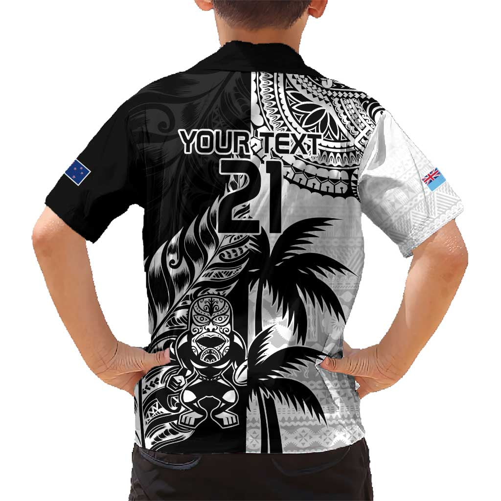Custom Fiji New Zealand Hawaiian Shirt Maori mix Tapa Pattern Version LT9 - Polynesian Pride