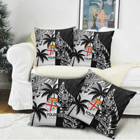 Fiji New Zealand Rugby Personalised Pillow Cover Maori and Tapa Pattern - Polynesian Pride