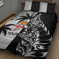 Custom Fiji New Zealand Quilt Bed Set Maori mix Tapa Pattern Version