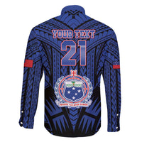 Custom Manu Samoa Sevens Rugby Family Matching Long Sleeve Bodycon Dress and Hawaiian Shirt Samoan Tribal Tattoo