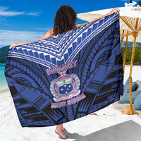 Custom Manu Samoa Sevens Rugby Sarong Samoan Tribal Tattoo LT9 One Size 44 x 66 inches Blue - Polynesian Pride