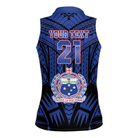 Custom Manu Samoa Sevens Rugby Women Sleeveless Polo Shirt Samoan Tribal Tattoo LT9 - Polynesian Pride