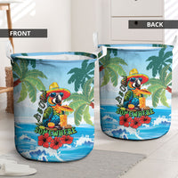 Funny Parrot Margarita Five O'clock Somewhere Laundry Basket LT9 - Polynesian Pride