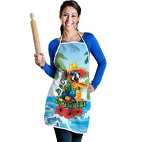 Funny Parrot Margarita Five O'clock Somewhere Apron LT9 - Polynesian Pride