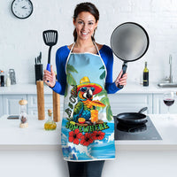Funny Parrot Margarita Five O'clock Somewhere Apron LT9 - Polynesian Pride