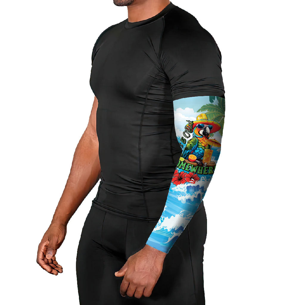 Funny Parrot Margarita Five O'clock Somewhere Arm Sleeves LT9 - Polynesian Pride