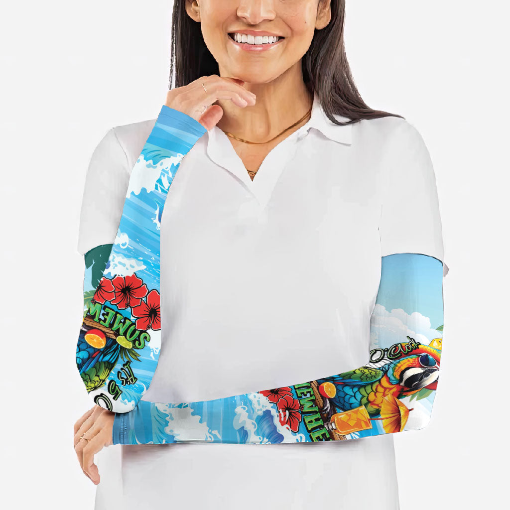 Funny Parrot Margarita Five O'clock Somewhere Arm Sleeves LT9 - Polynesian Pride