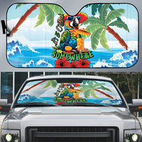 Funny Parrot Margarita Five O'clock Somewhere Auto Sun Shade LT9 Blue - Polynesian Pride
