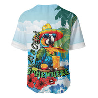 Funny Parrot Margarita Five O'clock Somewhere Baseball Jersey LT9 - Polynesian Pride