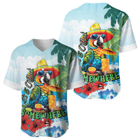 Funny Parrot Margarita Five O'clock Somewhere Baseball Jersey LT9 - Polynesian Pride