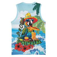 Funny Parrot Margarita Five O'clock Somewhere Basketball Jersey LT9 - Polynesian Pride