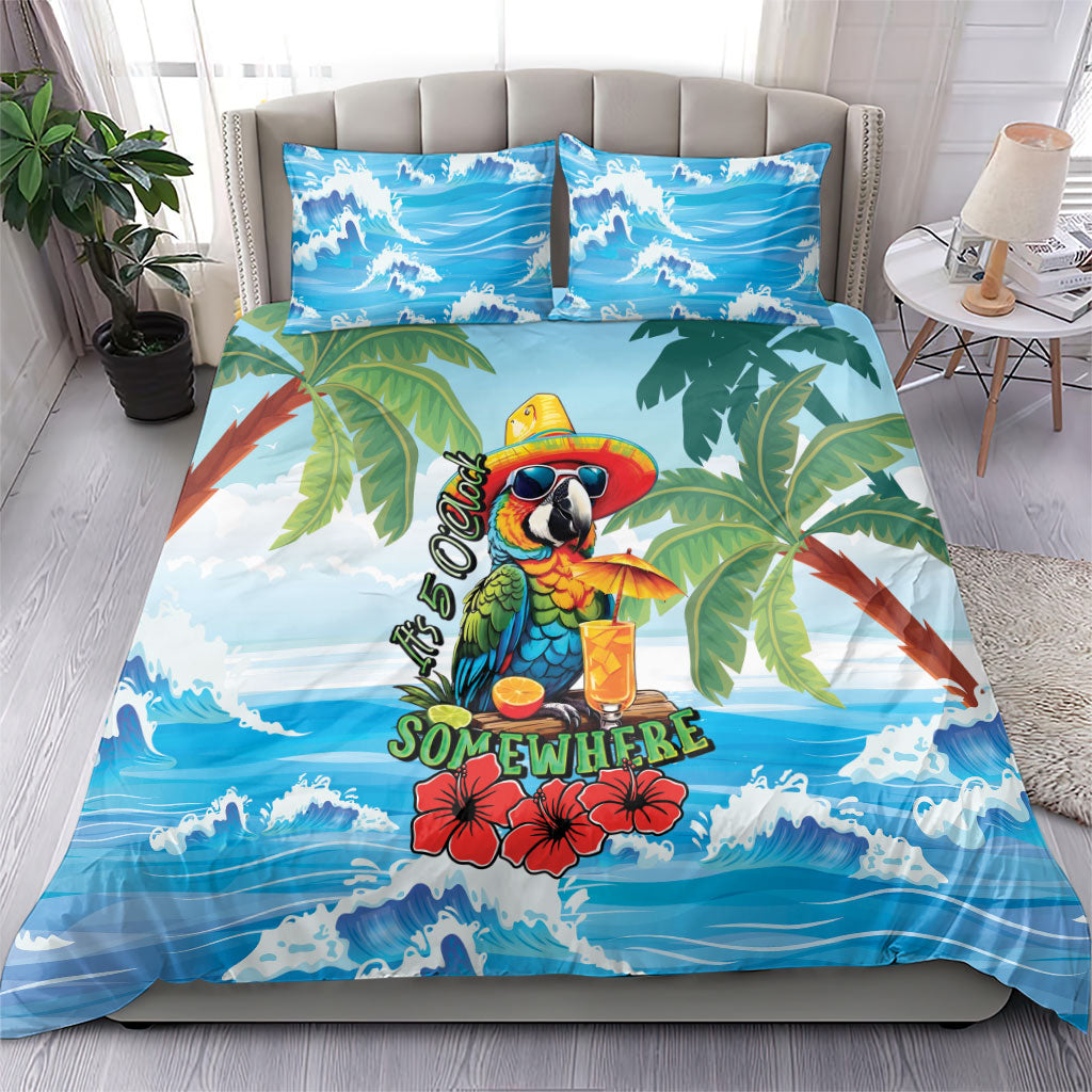 Funny Parrot Margarita Five O'clock Somewhere Bedding Set LT9 - Polynesian Pride