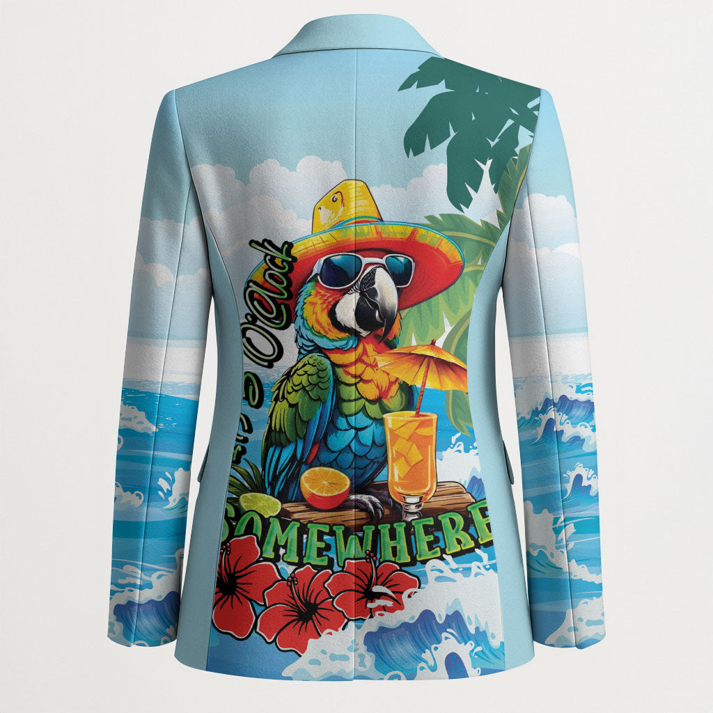 Funny Parrot Margarita Five O'clock Somewhere Blazer LT9 - Polynesian Pride