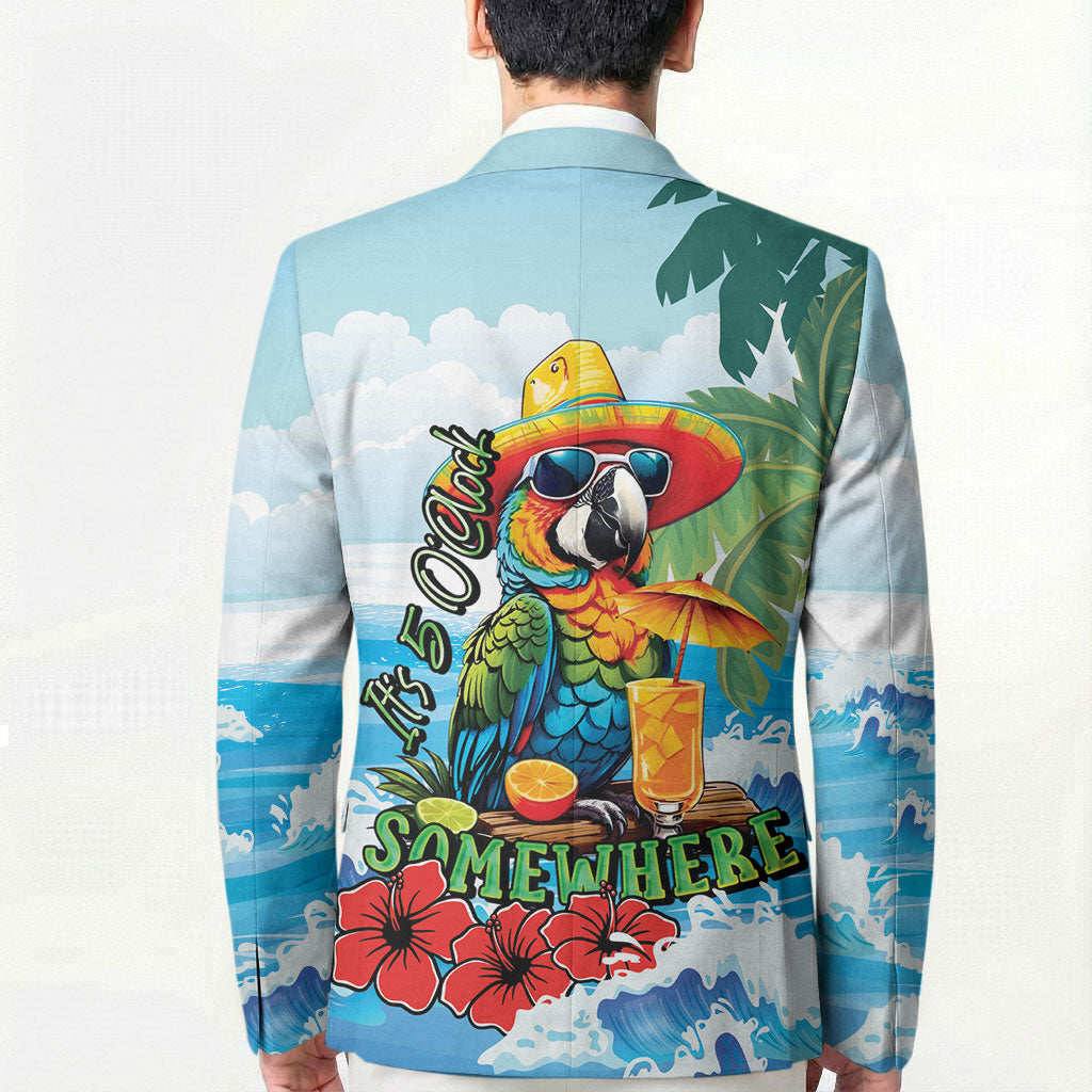 Funny Parrot Margarita Five O'clock Somewhere Blazer LT9 - Polynesian Pride