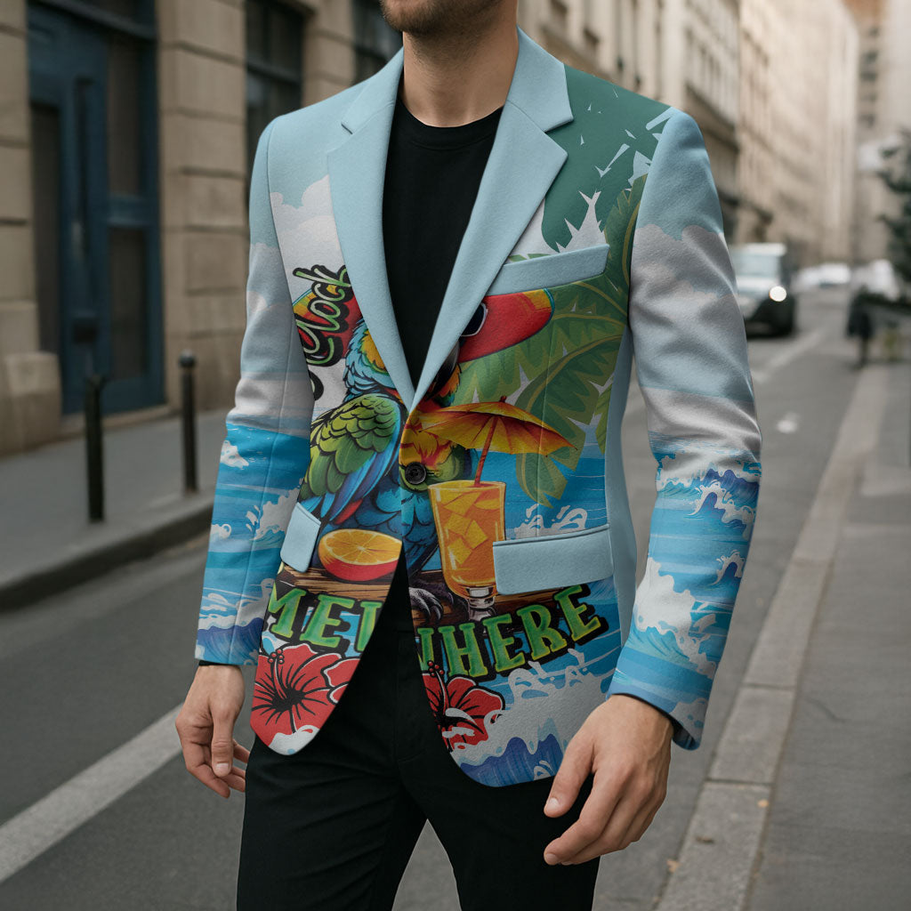 Funny Parrot Margarita Five O'clock Somewhere Blazer LT9 - Polynesian Pride