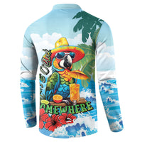 Funny Parrot Margarita Five O'clock Somewhere Button Sweatshirt LT9 - Polynesian Pride