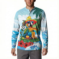 Funny Parrot Margarita Five O'clock Somewhere Button Sweatshirt LT9 - Polynesian Pride