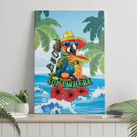 Funny Parrot Margarita Five O'clock Somewhere Canvas Wall Art LT9 - Polynesian Pride