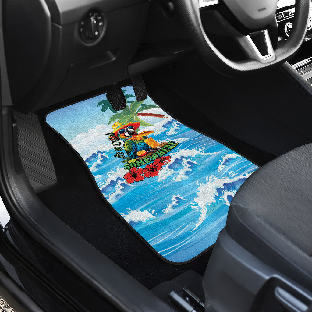 Funny Parrot Margarita Five O'clock Somewhere Car Mats LT9 - Polynesian Pride
