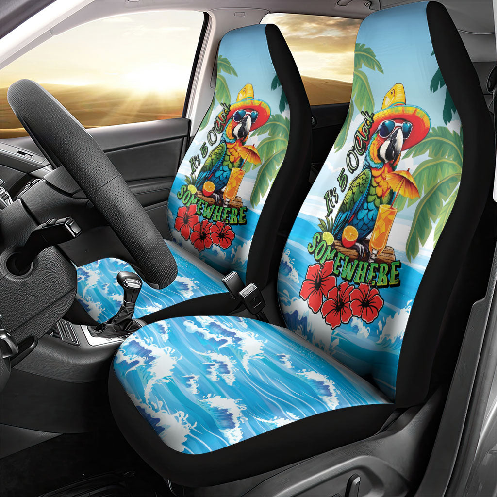 Funny Parrot Margarita Five O'clock Somewhere Car Seat Cover LT9 - Polynesian Pride
