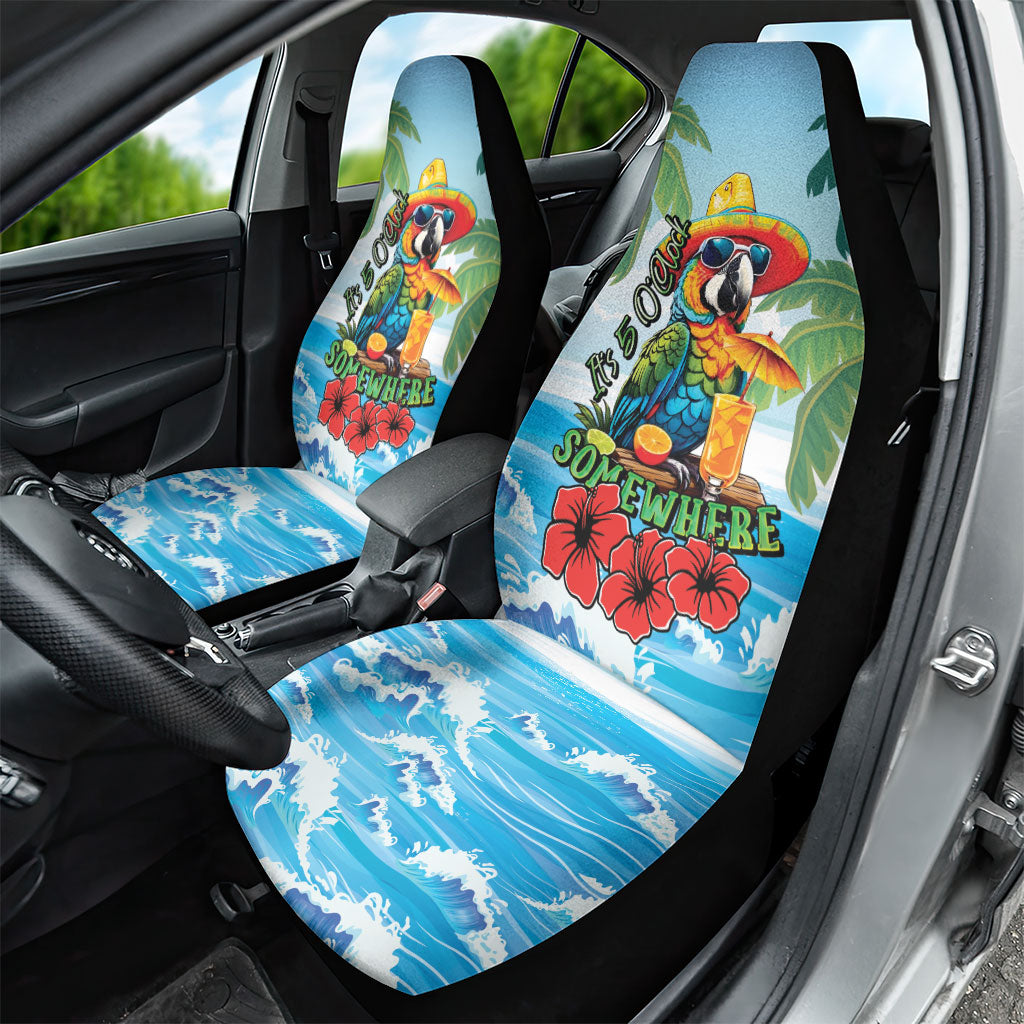 Funny Parrot Margarita Five O'clock Somewhere Car Seat Cover LT9 - Polynesian Pride