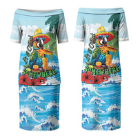 Funny Parrot Margarita Five O'clock Somewhere Couples Matching Puletasi and Hawaiian Shirt LT9 - Polynesian Pride