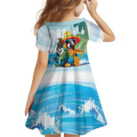 Funny Parrot Margarita Five O'clock Somewhere Family Matching Off Shoulder Short Dress and Hawaiian Shirt LT9 - Polynesian Pride