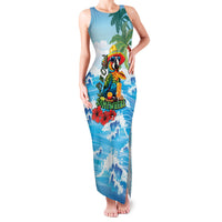 Funny Parrot Margarita Five O'clock Somewhere Family Matching Tank Maxi Dress and Hawaiian Shirt LT9 Mom's Dress Blue - Polynesian Pride