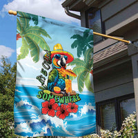 Funny Parrot Margarita Five O'clock Somewhere Garden Flag LT9 - Polynesian Pride