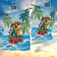 Funny Parrot Margarita Five O'clock Somewhere Garden Flag LT9 - Polynesian Pride