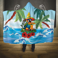 Funny Parrot Margarita Five O'clock Somewhere Hooded Blanket LT9 - Polynesian Pride