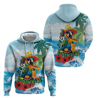 Funny Parrot Margarita Five O'clock Somewhere Hoodie LT9 - Polynesian Pride