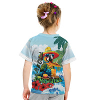 Funny Parrot Margarita Five O'clock Somewhere Kid T Shirt LT9 - Polynesian Pride
