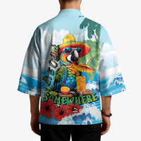 Funny Parrot Margarita Five O'clock Somewhere Kimono LT9 - Polynesian Pride