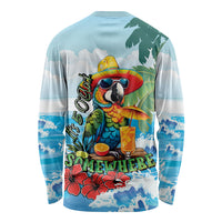 Funny Parrot Margarita Five O'clock Somewhere Long Sleeve Shirt LT9 - Polynesian Pride