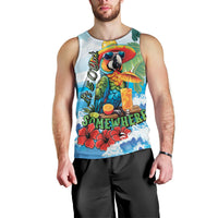 Funny Parrot Margarita Five O'clock Somewhere Men Tank Top LT9 - Polynesian Pride