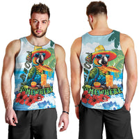 Funny Parrot Margarita Five O'clock Somewhere Men Tank Top LT9 - Polynesian Pride