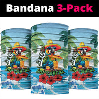 Funny Parrot Margarita Five O'clock Somewhere Neck Gaiter LT9 package One Size: 25*50cm Blue - Polynesian Pride