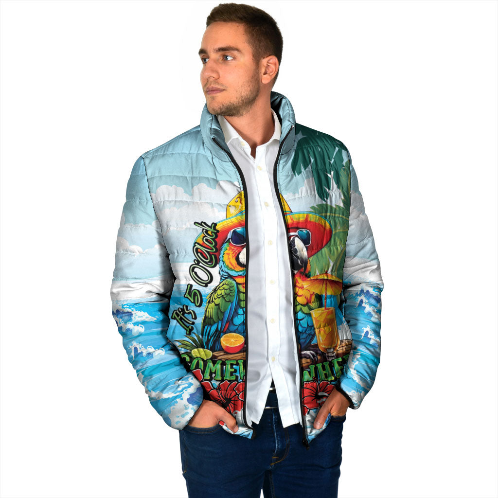 Funny Parrot Margarita Five O'clock Somewhere Padded Jacket LT9 - Polynesian Pride