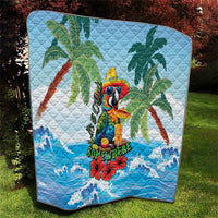 Funny Parrot Margarita Five O'clock Somewhere Quilt LT9 - Polynesian Pride