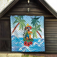 Funny Parrot Margarita Five O'clock Somewhere Quilt LT9 - Polynesian Pride