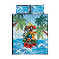 Funny Parrot Margarita Five O'clock Somewhere Quilt Bed Set LT9 - Polynesian Pride