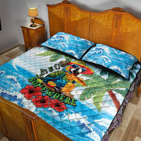 Funny Parrot Margarita Five O'clock Somewhere Quilt Bed Set LT9 - Polynesian Pride