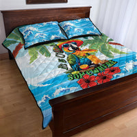 Funny Parrot Margarita Five O'clock Somewhere Quilt Bed Set LT9 - Polynesian Pride