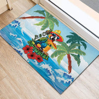 Funny Parrot Margarita Five O'clock Somewhere Rubber Doormat LT9 - Polynesian Pride