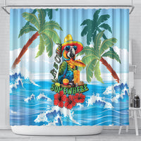 Funny Parrot Margarita Five O'clock Somewhere Shower Curtain LT9 - Polynesian Pride