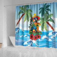 Funny Parrot Margarita Five O'clock Somewhere Shower Curtain LT9 - Polynesian Pride
