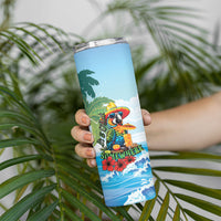 Funny Parrot Margarita Five O'clock Somewhere Skinny Tumbler LT9 - Polynesian Pride