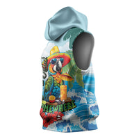 Funny Parrot Margarita Five O'clock Somewhere Sleeveless Hoodie LT9 - Polynesian Pride