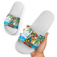 Funny Parrot Margarita Five O'clock Somewhere Slide Sandals LT9 - Polynesian Pride